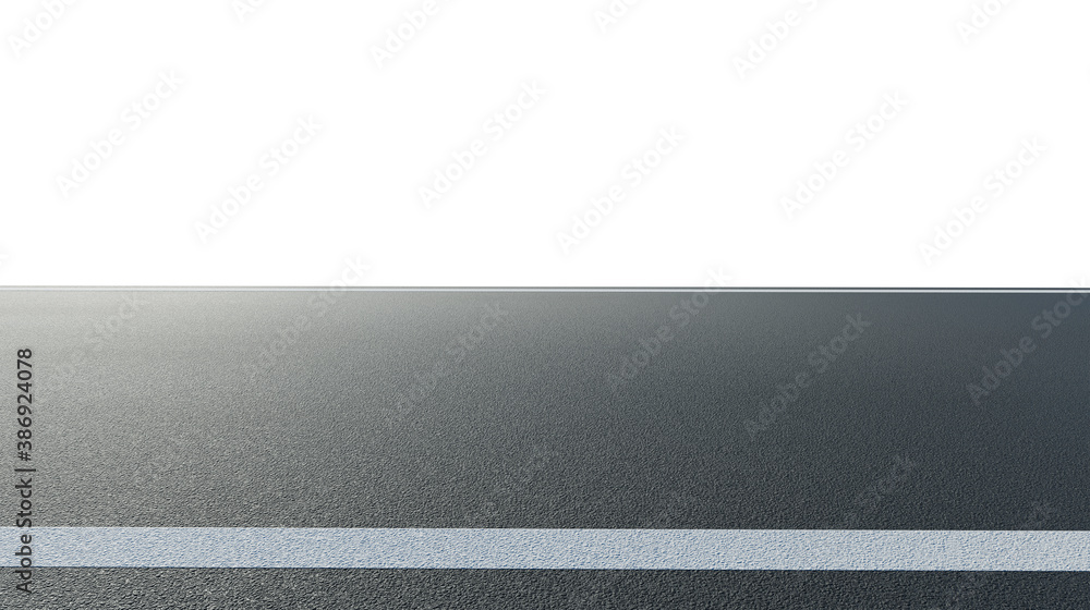 Fototapeta premium Asphalt road side angle