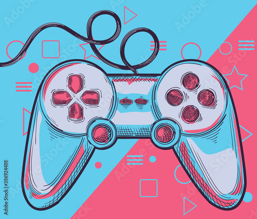 Hand drawn joystick game controller