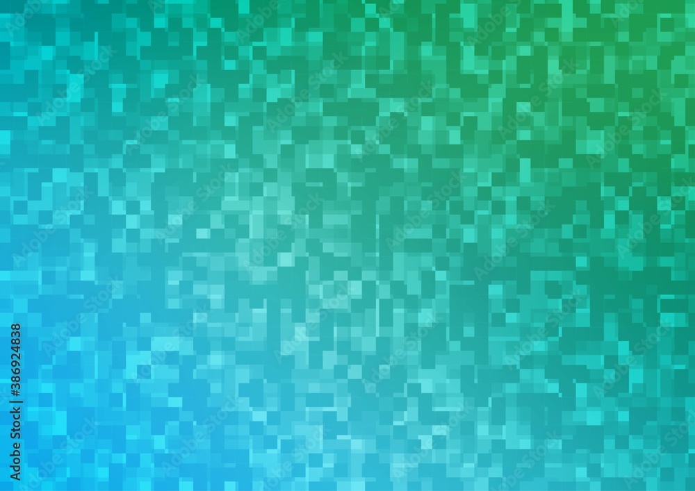 Light Blue, Green vector background with rectangles.