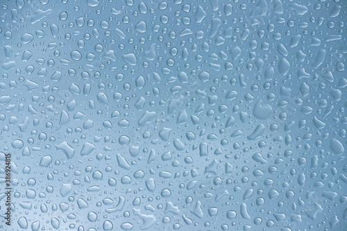 Water drop on glass