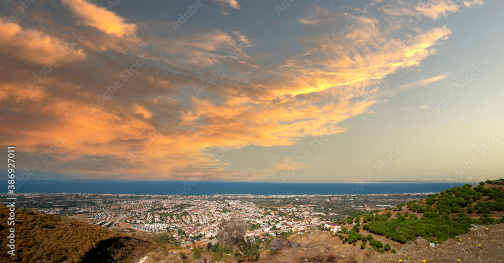 View of the city, sea and sky, Izmir, Turkey