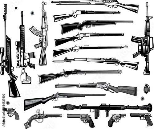 illustration of a gun