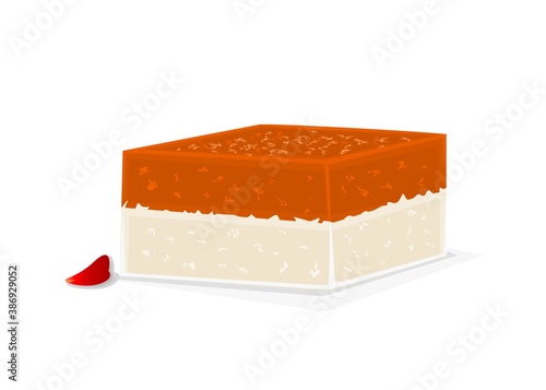 Barfi indian Sweet Dish Food Vector