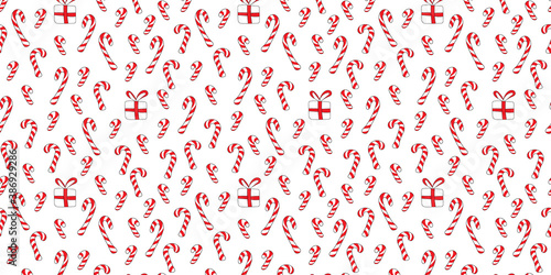Candy cane pattern,  Christmas pattern, seamless vector wallpaper pattern, can be used as separate symbol 