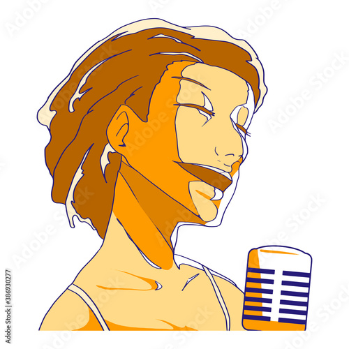 女性ジャズシンガー_orange