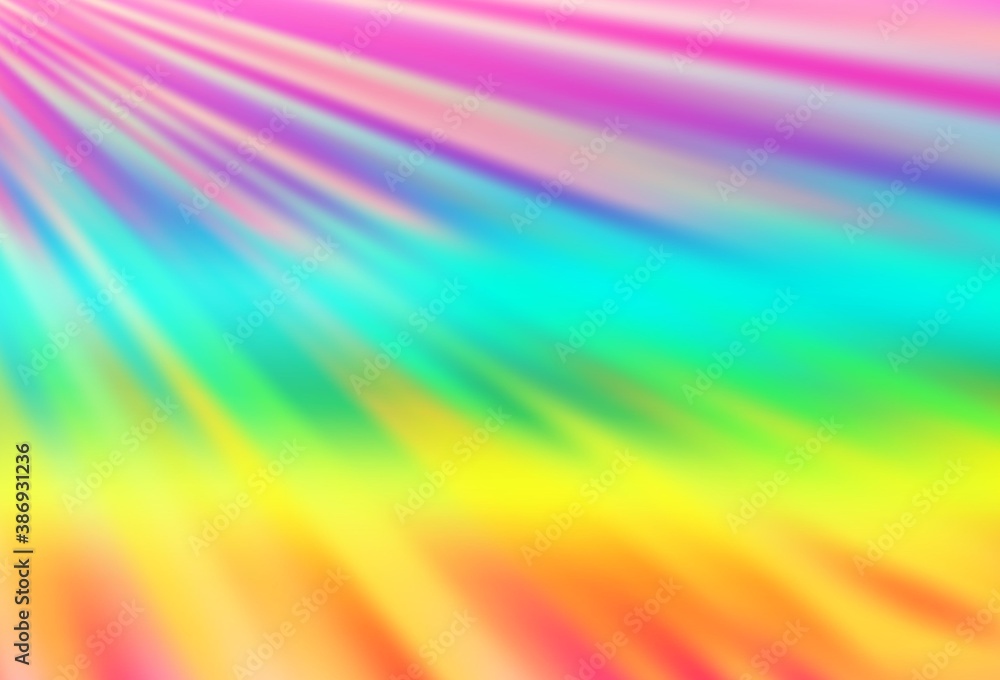 Obraz premium Light Multicolor, Rainbow vector backdrop with long lines.