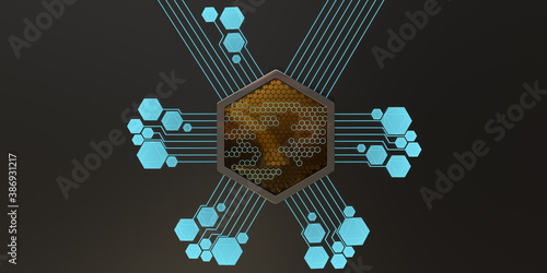 HeHexagonal quantum processor graphene technology
 photo