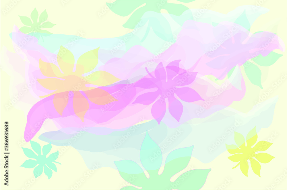 Artistic background of leaf concept, in watercolor style. vector EPS 10