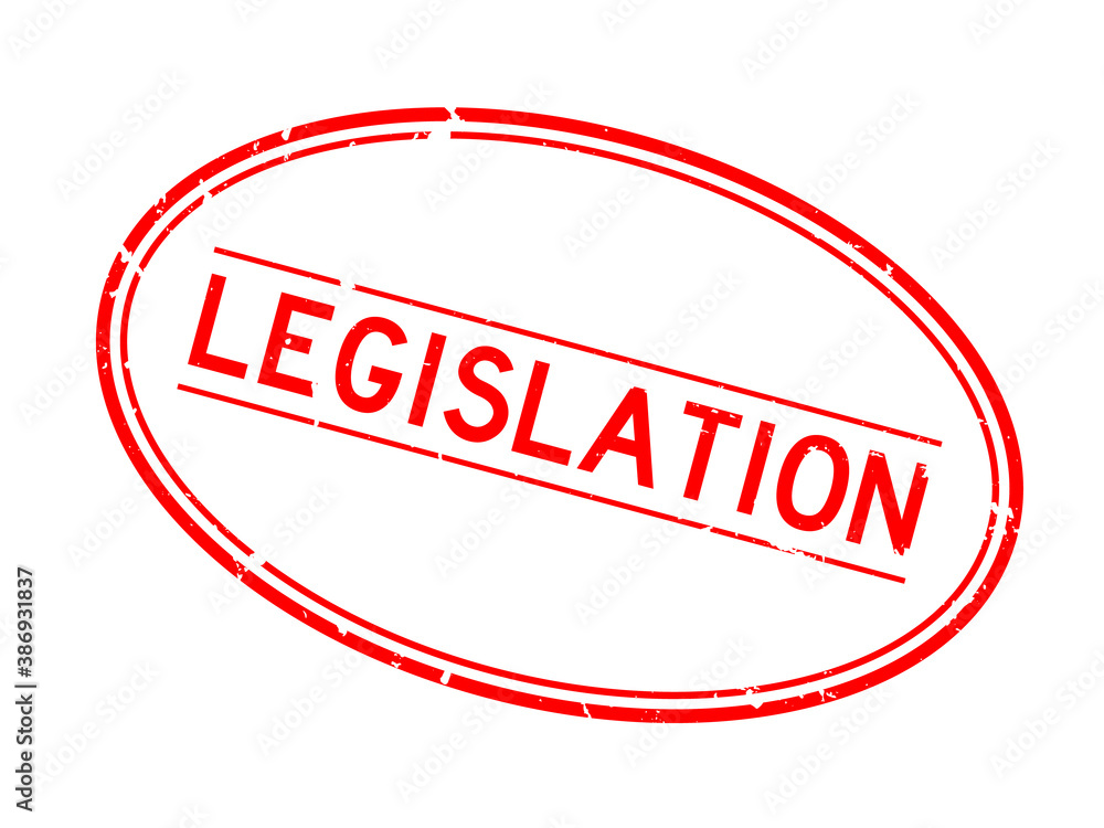 Grunge red legislation word oval rubber seal stamp on white background Grunge red legislation word oval rubber seal stamp on white background