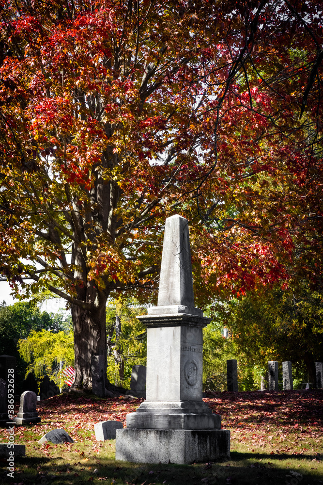 Old cemetery in fall Old cemetery in fall