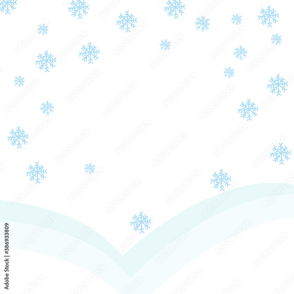 Winter background with falling snow, light blue and with copy space, welcome christmas season, vector illustration. Winter background with falling snow, light blue and with copy space, welcome christmas season, vector illustration.