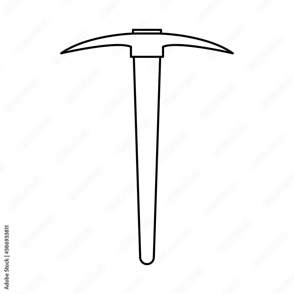 pick gardening tool line style icon pick gardening tool line style icon