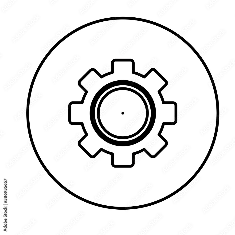 gear machine settings isolated icon gear machine settings isolated icon