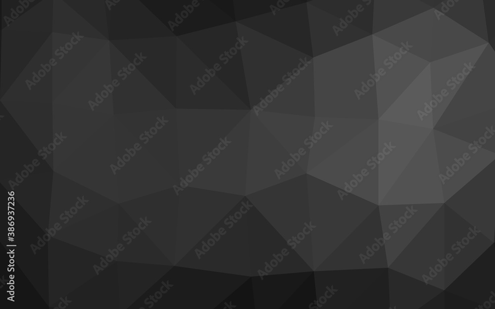 Dark Silver, Gray vector abstract polygonal layout.