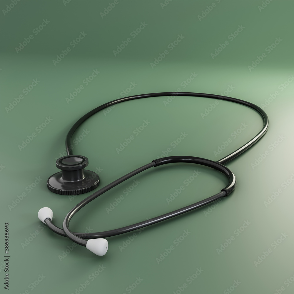 stethoscope isolated on green background stethoscope isolated on green background