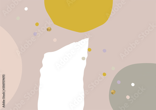Modern abstract artistic spot organic shape background 