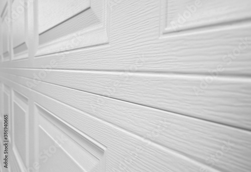 White vinyl garage door