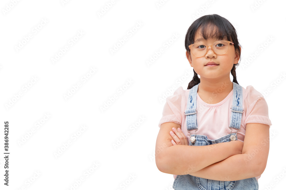 Happy little child smiling and fun isolated over in the white background, Copy space Happy little child smiling and fun isolated over in the white background, Copy space