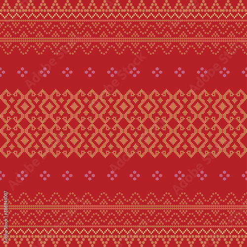 Seamless geometric background motif ulos batak. seamless traditional textile bandhani sari border. creative seamless indiant bandhani textures border design