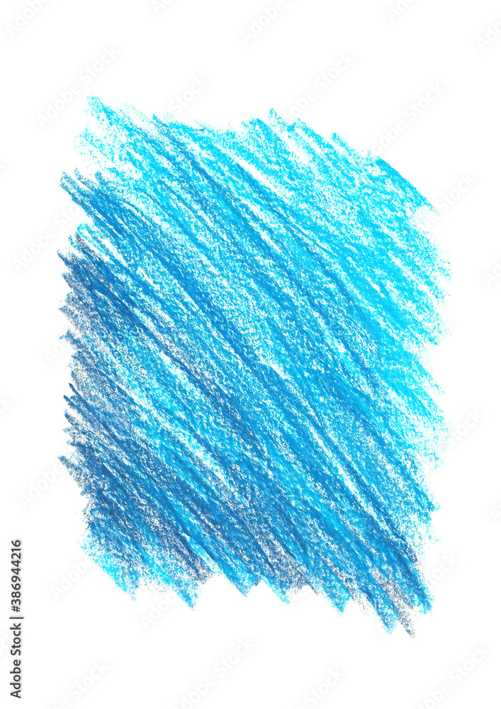 scribbling made of blue crayons