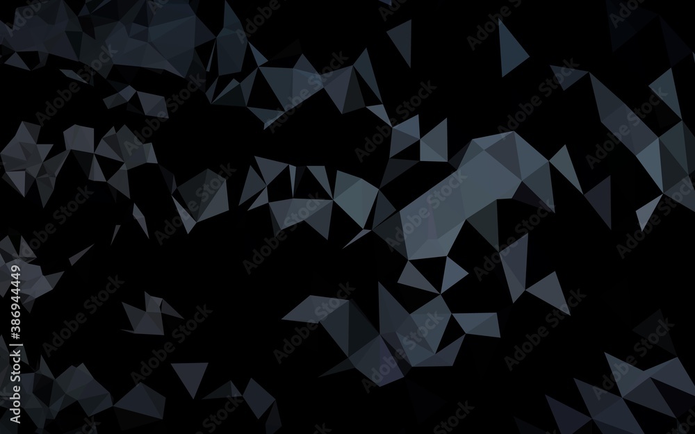 Dark Black vector polygon abstract background. Dark Black vector polygon abstract background.