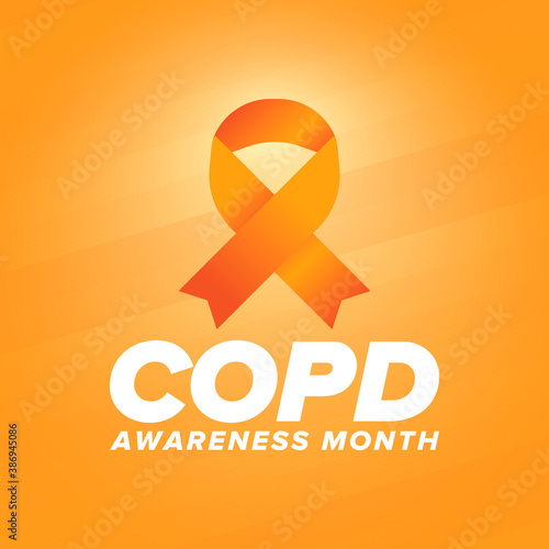 COPD Awareness Month in November. Chronic Obstructive Pulmonary Disease. Celebrated annual in United States. Medical health care and awareness design. Poster, card, banner and background. Vector