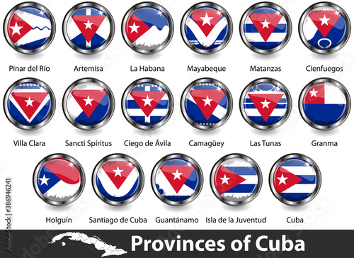 Obraz na plátne Counties of Cuba