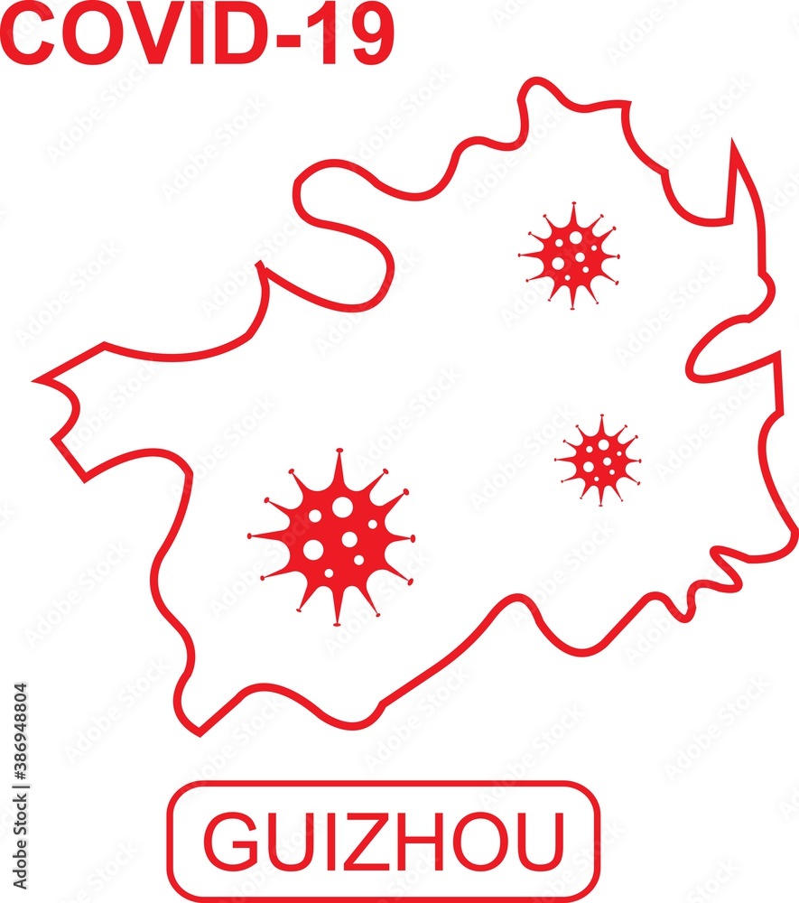 Map of Guizhou labeled Map of Guizhou labeled