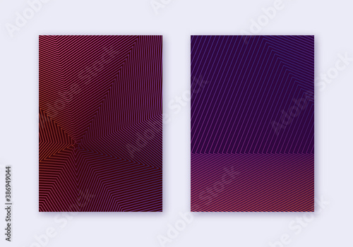 Cover design template set. Abstract lines modern b