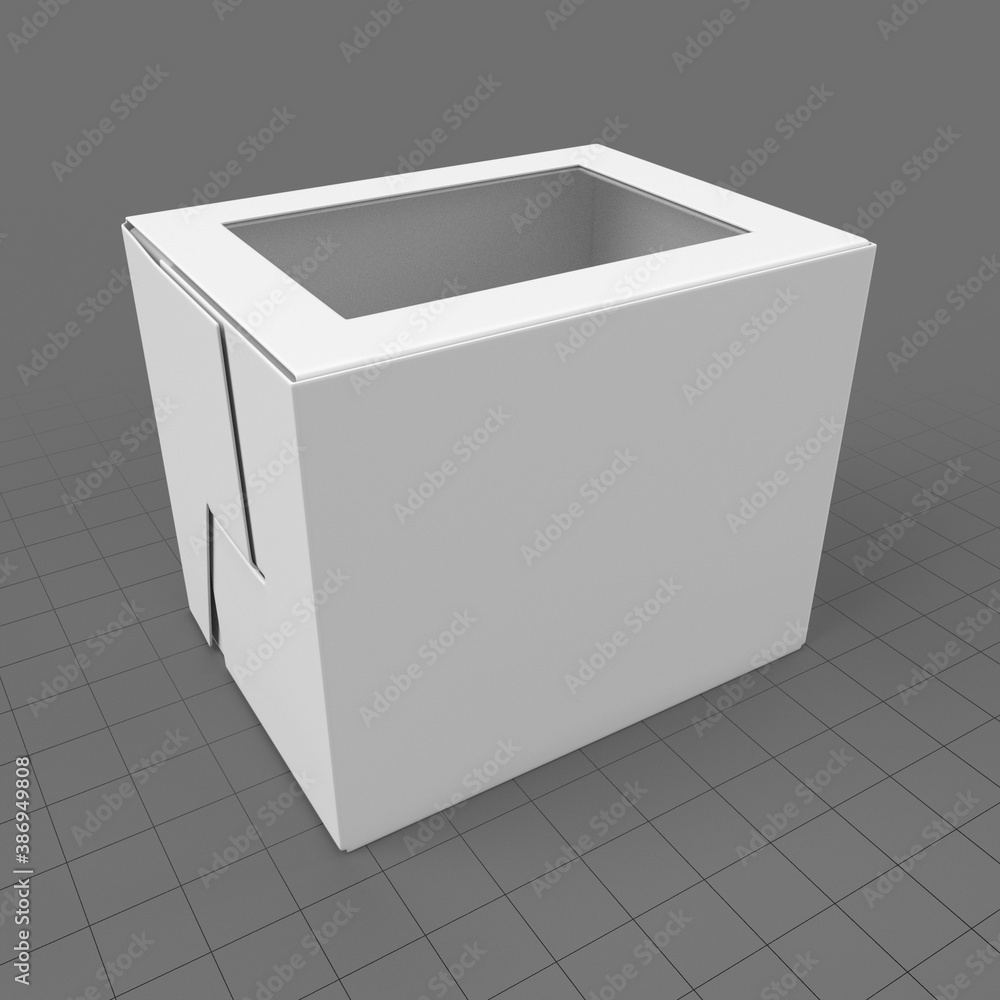 Slice cake carton box with display Stock 3D asset Adobe Stock