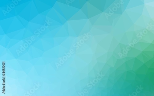 Light Blue, Green vector polygonal background.