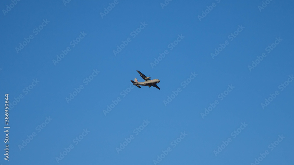 A military plane on the sky, airplane in the sky A military plane on the sky, airplane in the sky