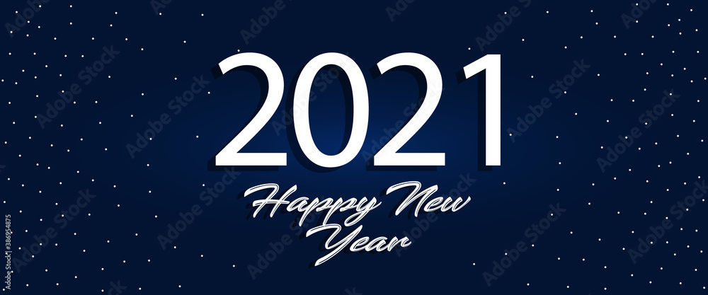 Creative concept of 2021 Happy New Year banner. Design templates with typography logo 2021 for celebration and season decoration. Minimalistic trendy backgrounds for branding, banner, cover, etc.
