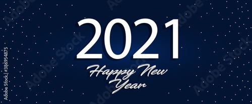 Creative concept of 2021 Happy New Year banner. Design templates with typography logo 2021 for celebration and season decoration. Minimalistic trendy backgrounds for branding  banner  cover  etc.