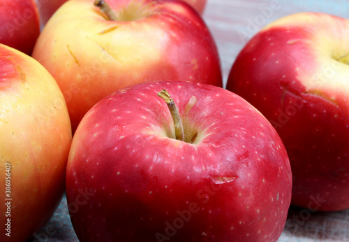 close-up organic and fresh apple