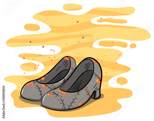 Glühende Schuhe - Vektor-Illustration