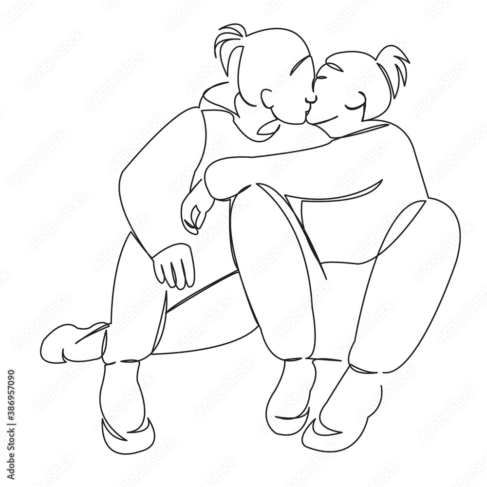 two girls kiss two girls kiss