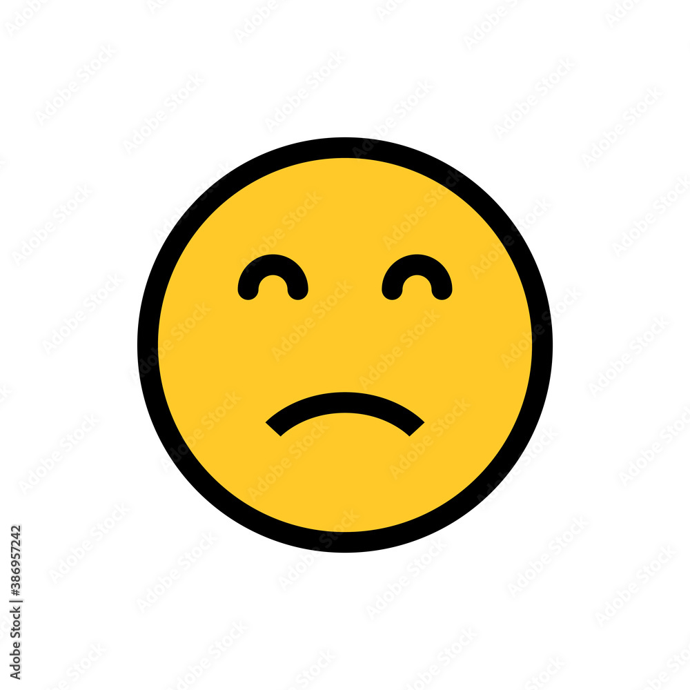 Fototapeta premium bad face emoticon
