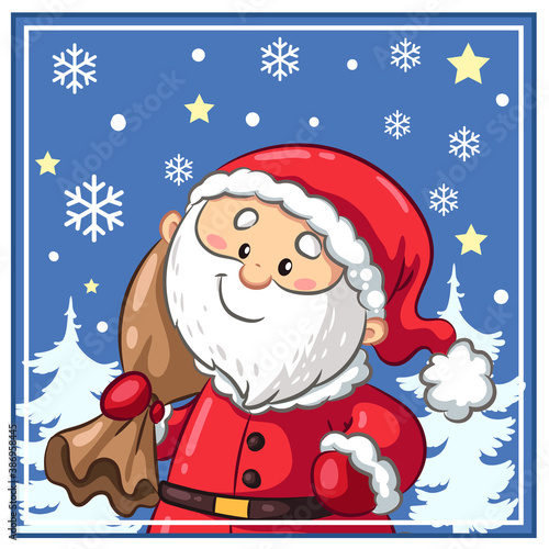 Fröhlicher Weihnachtsmann - Vektor-Illustration