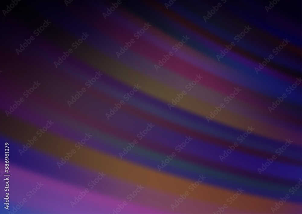 Fototapeta premium Dark Purple vector texture with colored lines.