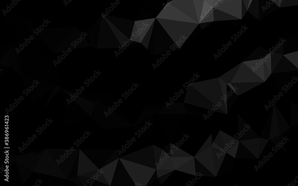 Dark Silver, Gray vector polygonal background. Dark Silver, Gray vector polygonal background.