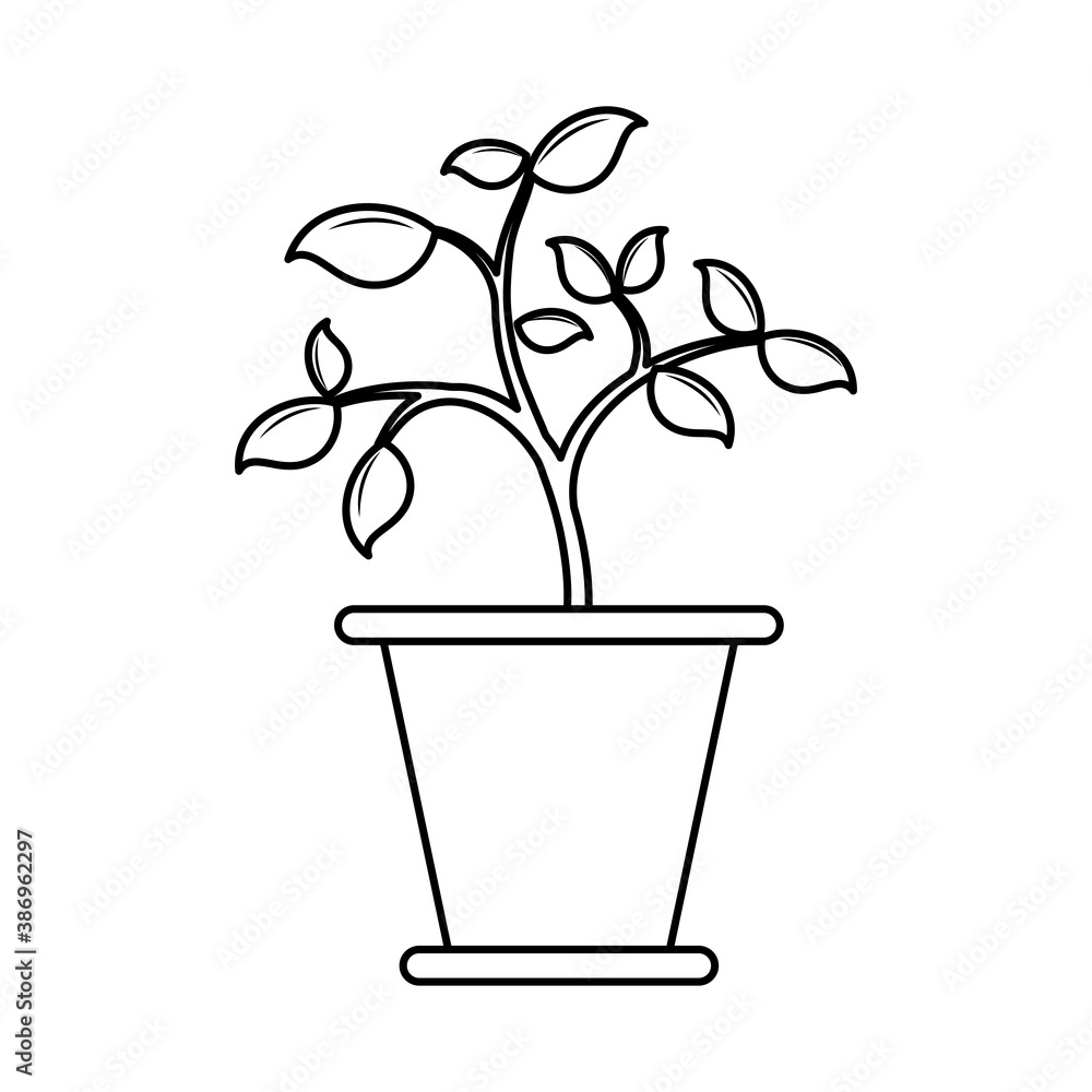 flower growth plant line style icon flower growth plant line style icon