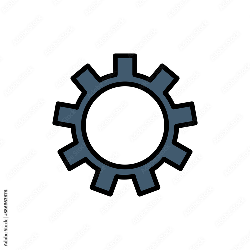 Gear Setting Icon Color Design Vector Template Illustration