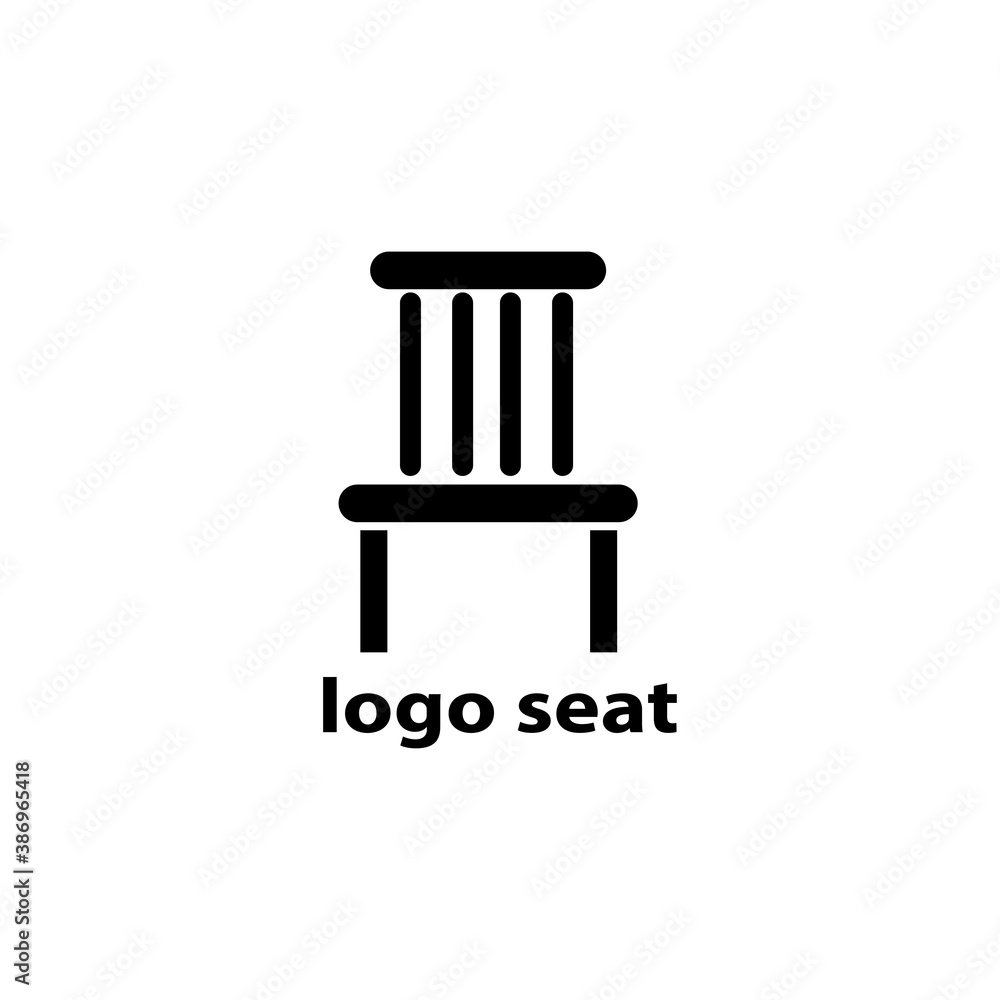Chair, unique icon illustration, simple design vector template Chair, unique icon illustration, simple design vector template