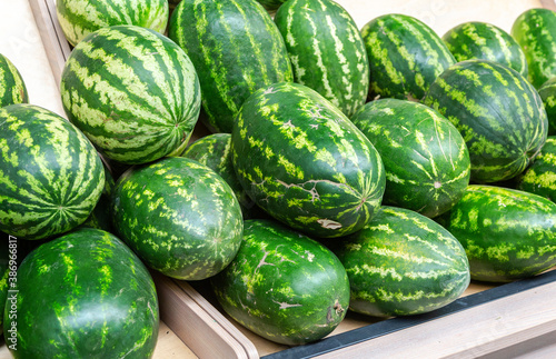 Fresh big sweet watermelons