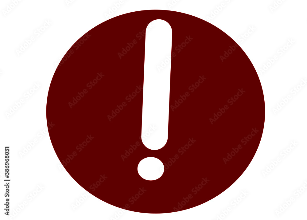 exclamation sign vector icon for apps and website exclamation sign vector icon for apps and website