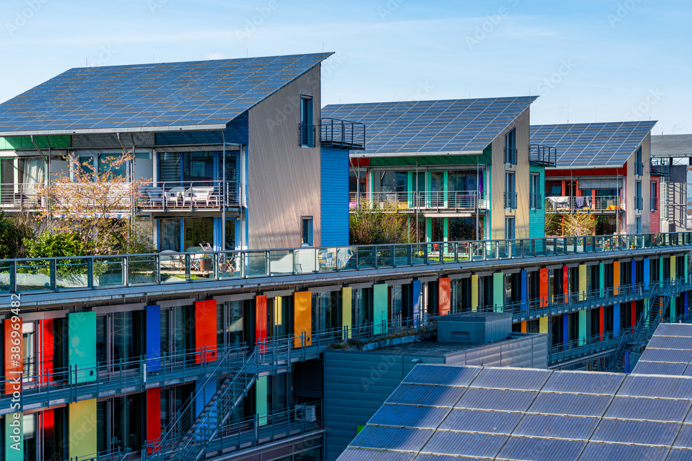 Details Of The Sunship ( Sonnenschiff ) In Freiburg, Germany