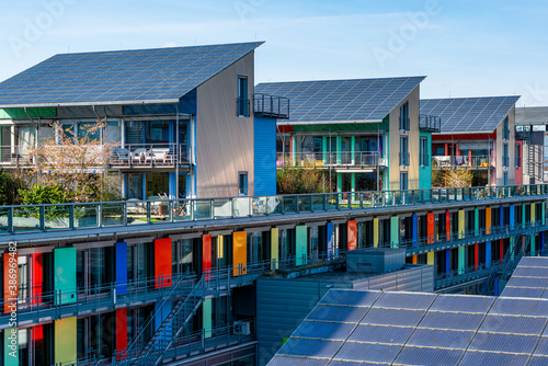 Details Of The Sunship ( Sonnenschiff ) In Freiburg, Germany photo