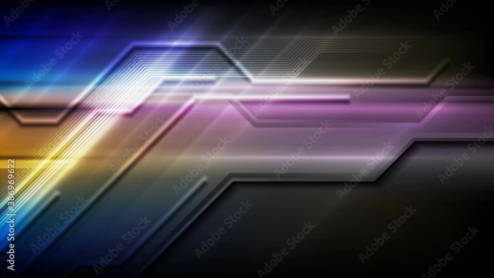 Colorful glowing neon abstract technology motion background. Seamless looping. Video animation Ultra HD 4K 3840x2160 Colorful glowing neon abstract technology motion background. Seamless looping. Video animation Ultra HD 4K 3840x2160
