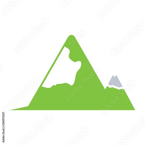 Mountain Icon Color Design Vector Template Illustration